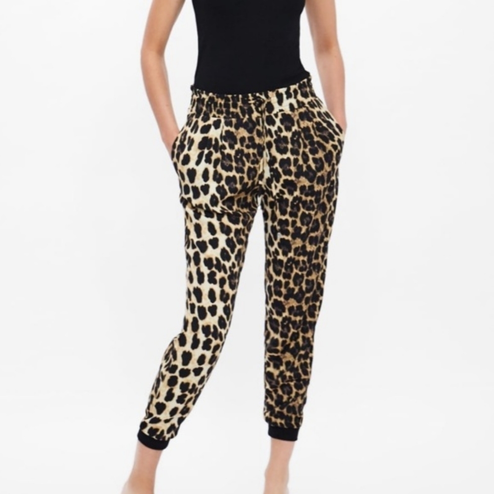 Zara Leopard Joggers